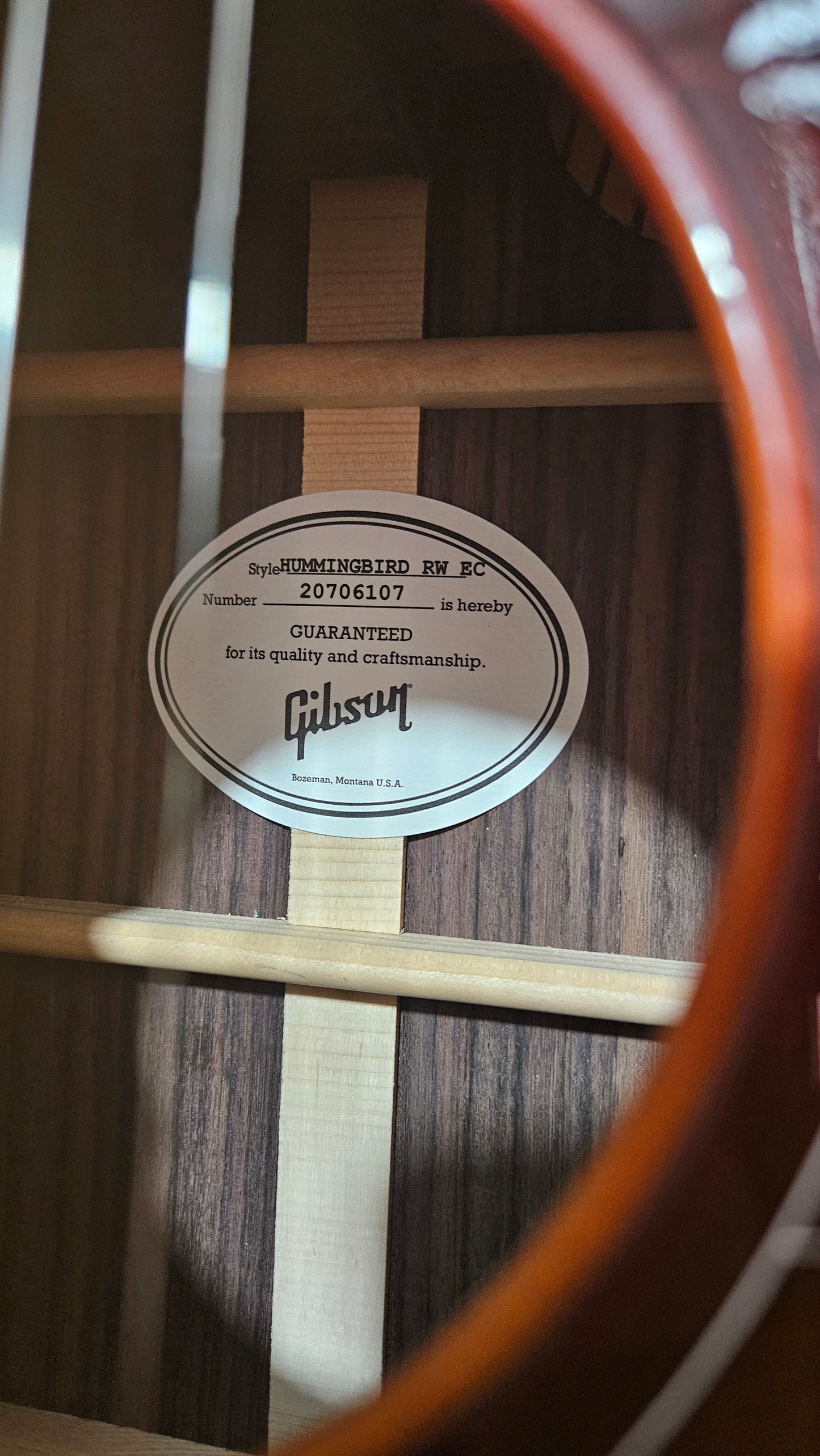 Gibson Hummingbird RW EC With Hard Case