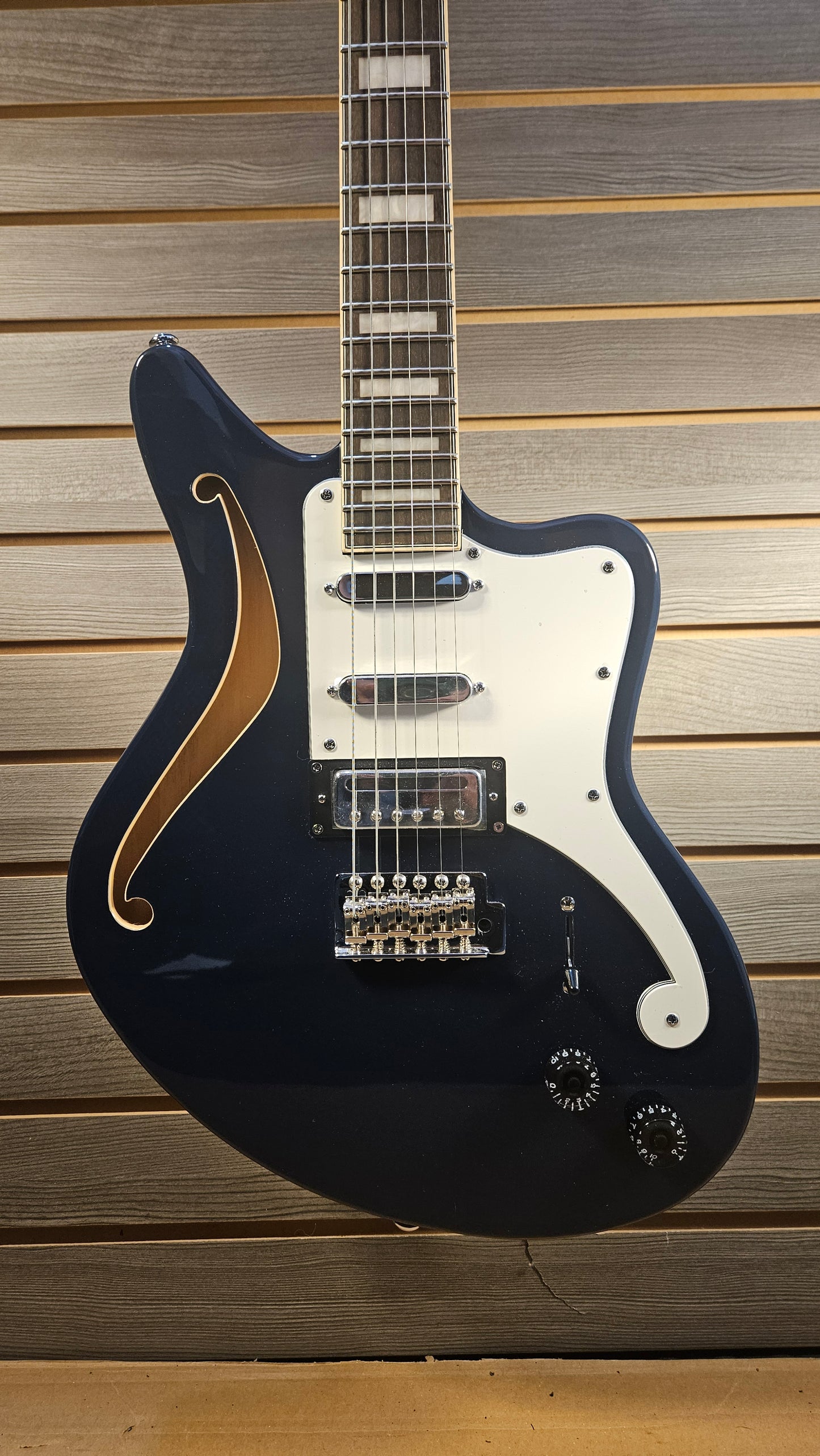 Used D'Angelico Premier Series Electric Guitar Navy Blue With Gig Bag