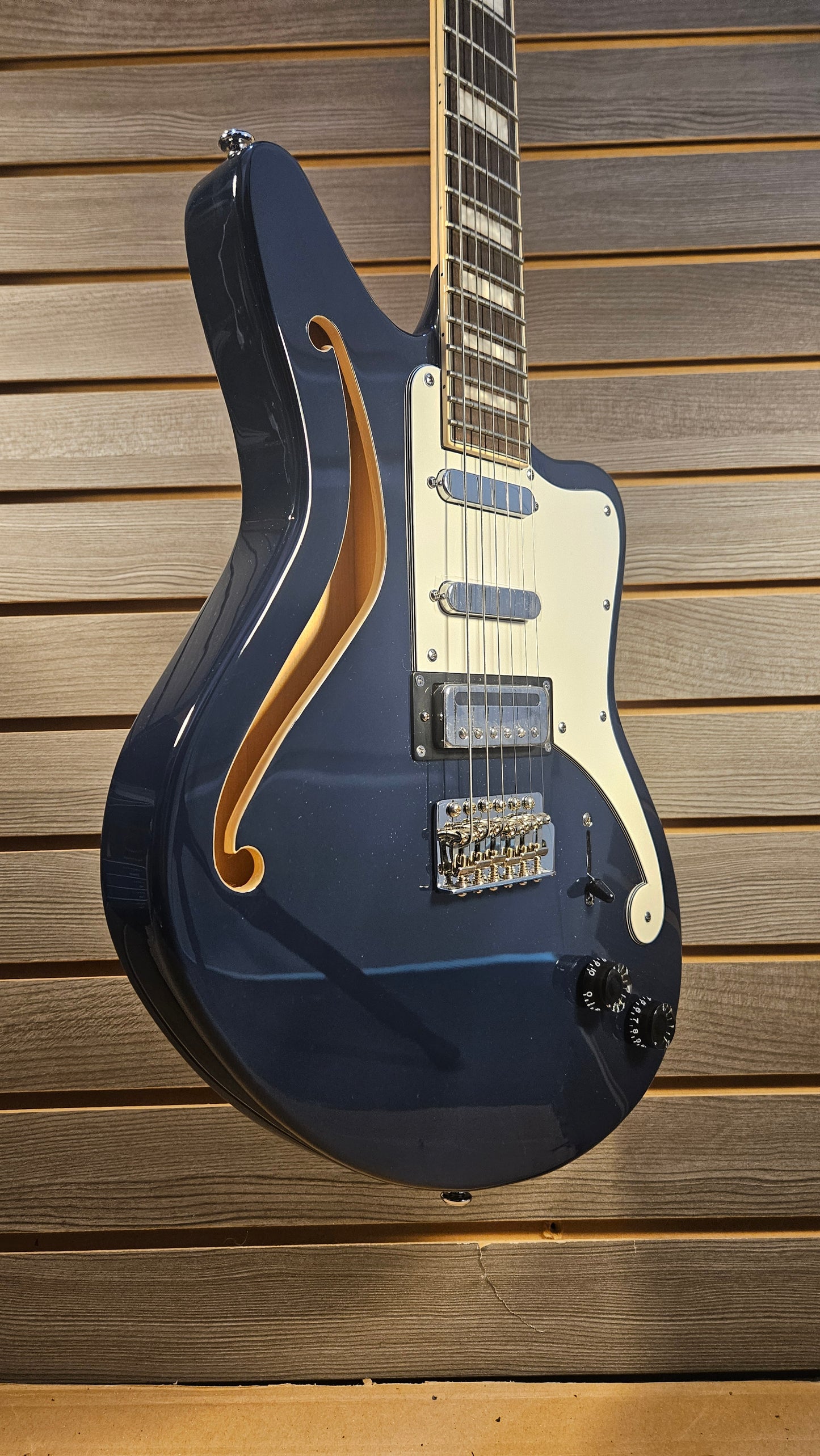 Used D'Angelico Premier Series Electric Guitar Navy Blue With Gig Bag