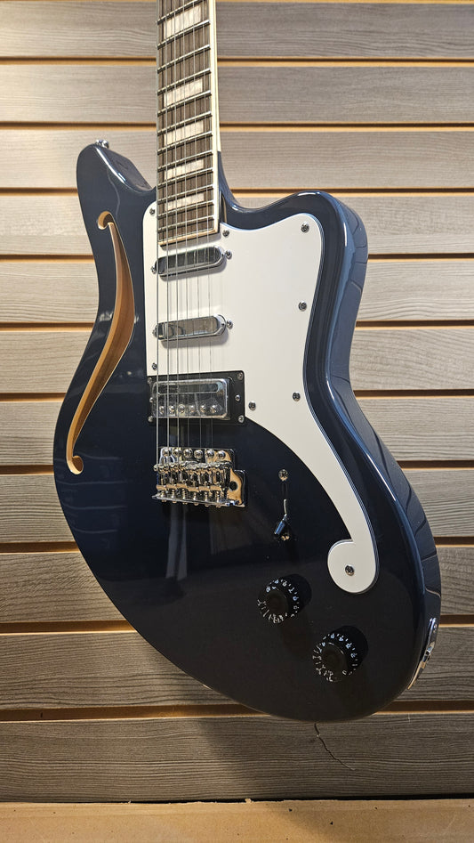 Used D'Angelico Premier Series Electric Guitar Navy Blue With Gig Bag