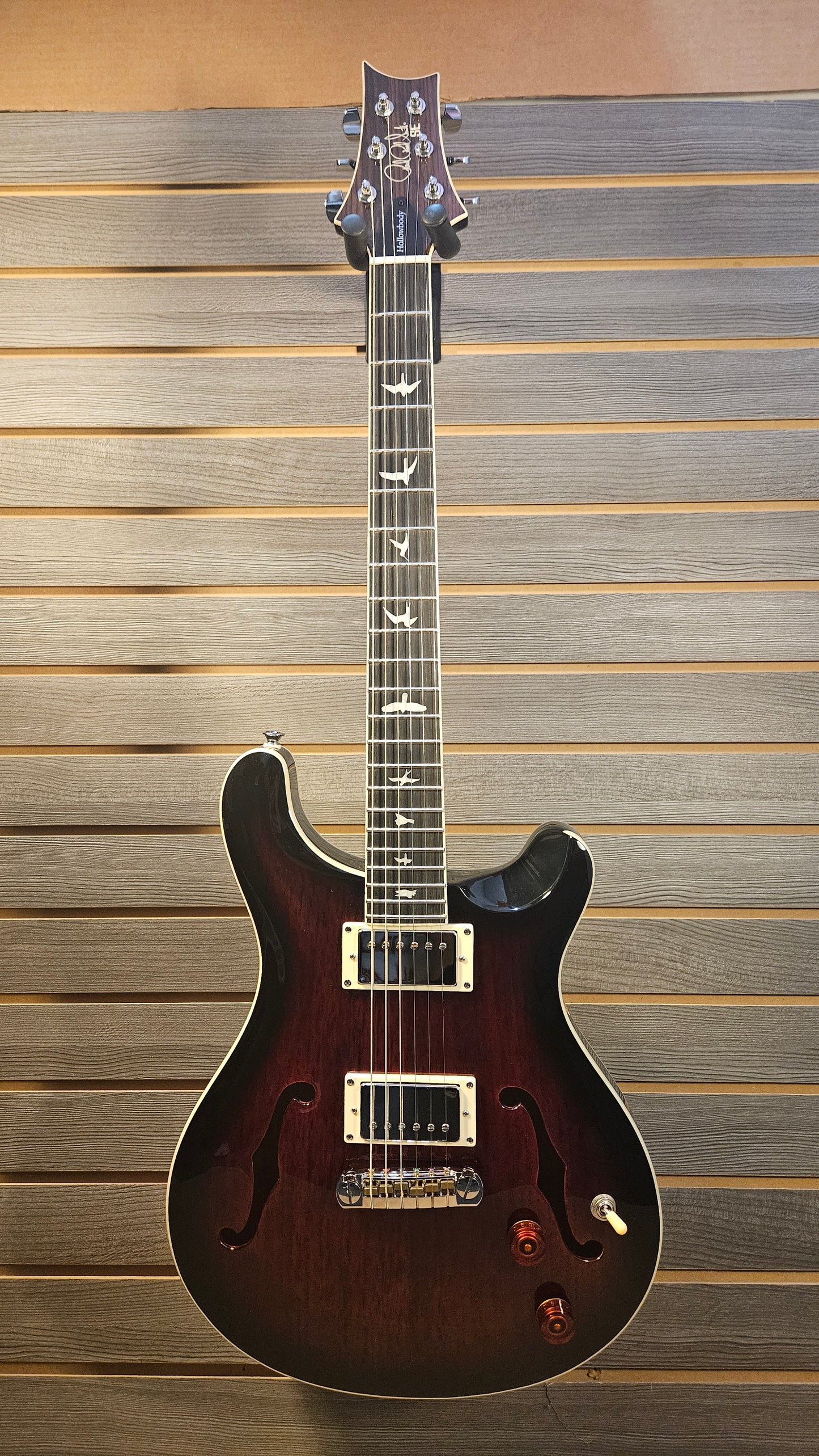 Used PRS SE Hollow Body Fired Red Burst With Hard Case