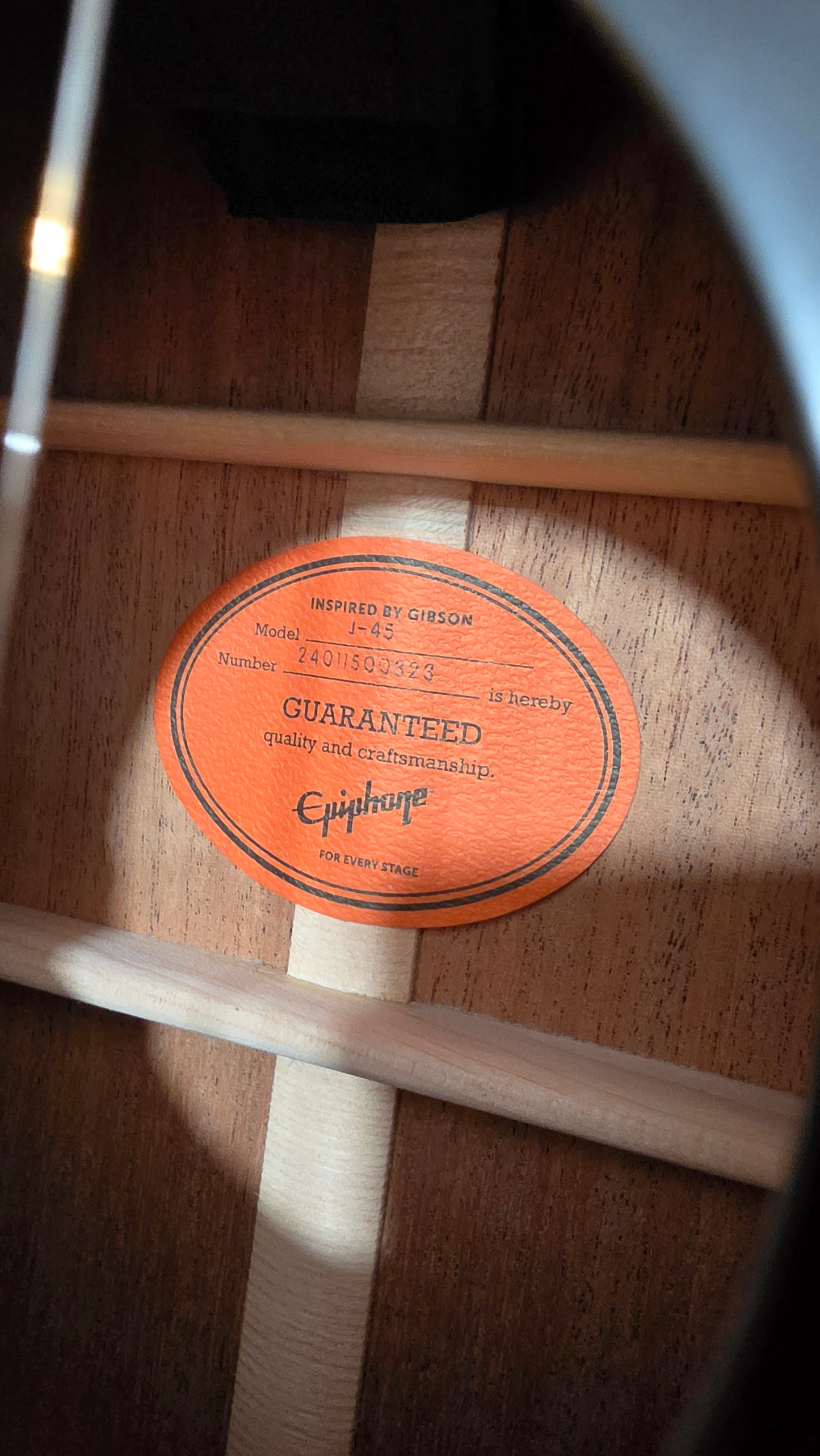 Used Dr. Epiphone J-45 Acoustic Electric With Premium Gig Bag