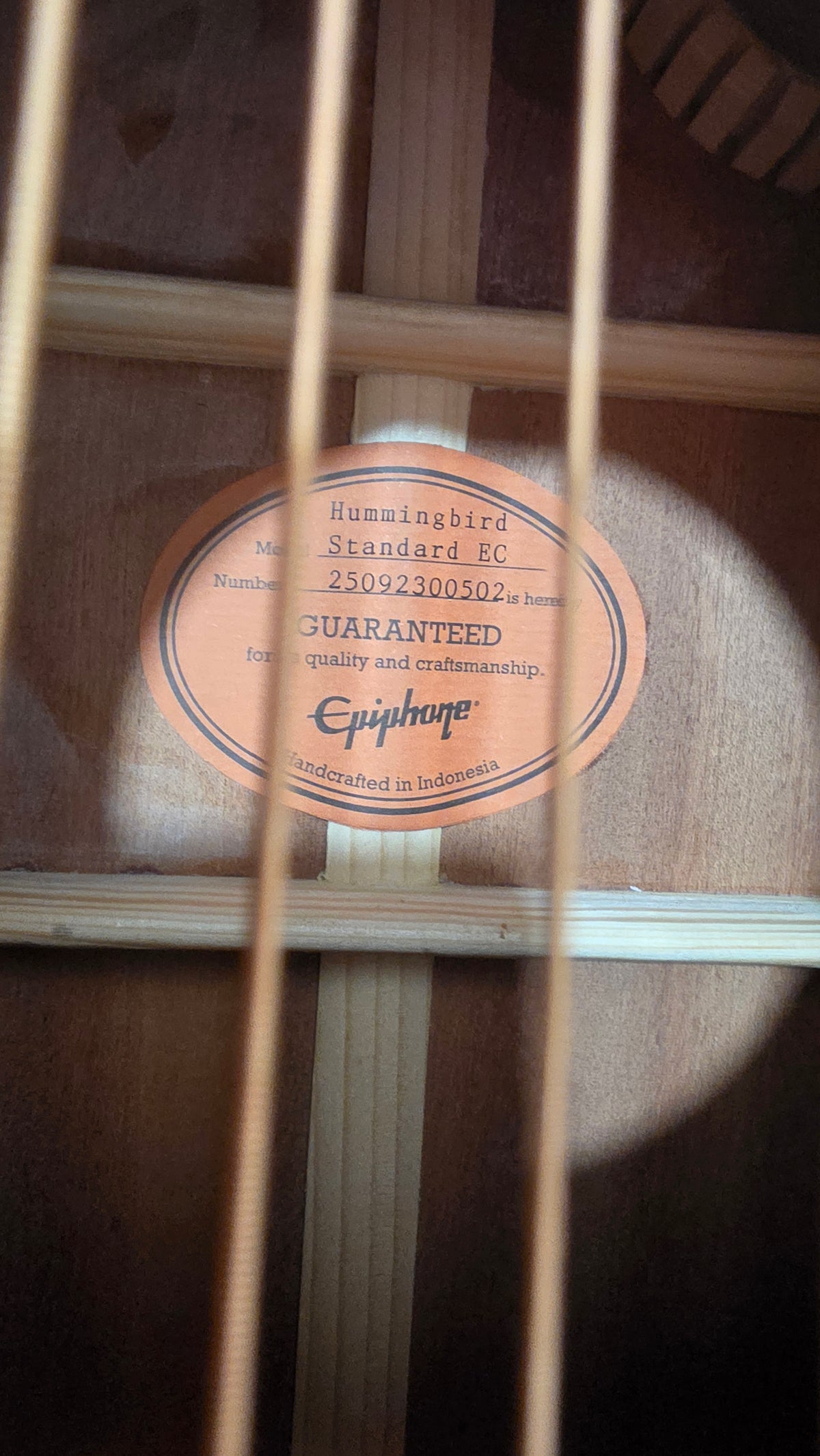 Epiphone Hummingbird Standard EC Cherry Sunburst With Premium Gig Bag