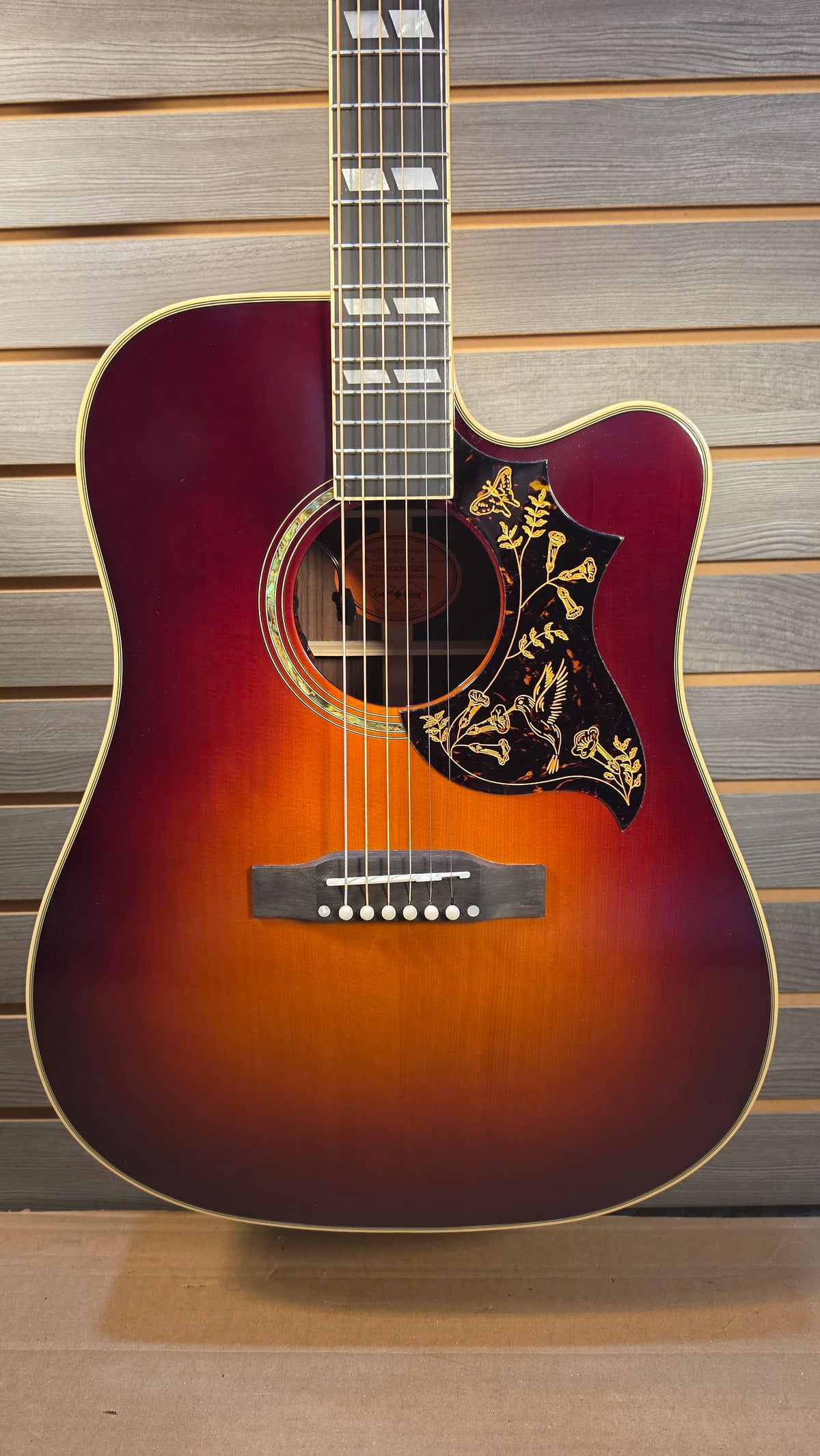Epiphone IGC Hummingbird Autumn Burst S#1034 With Premium Soft Case
