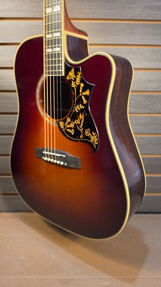 Epiphone IGC Hummingbird Autumn Burst S#1034 With Premium Soft Case