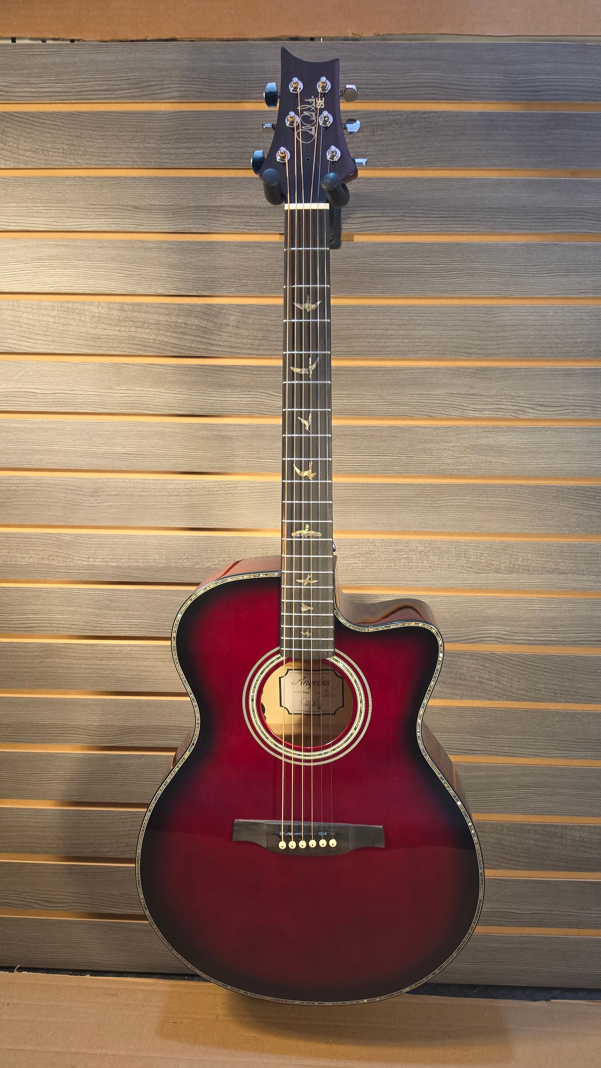 Used PRS Se A50E Cutaway Acoustic Eclectric Fire Red Burst