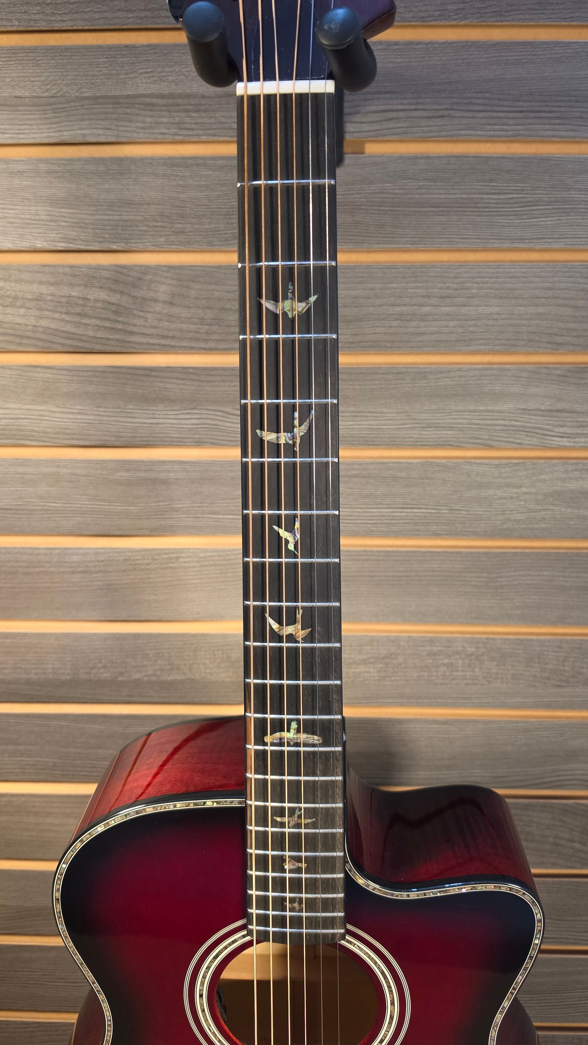 Used PRS Se A50E Cutaway Acoustic Eclectric Fire Red Burst