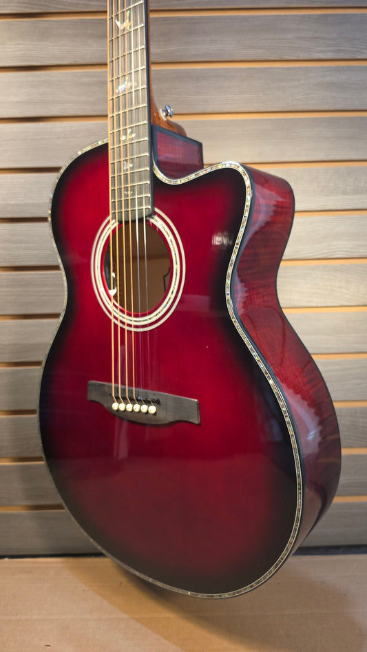 Used PRS Se A50E Cutaway Acoustic Eclectric Fire Red Burst