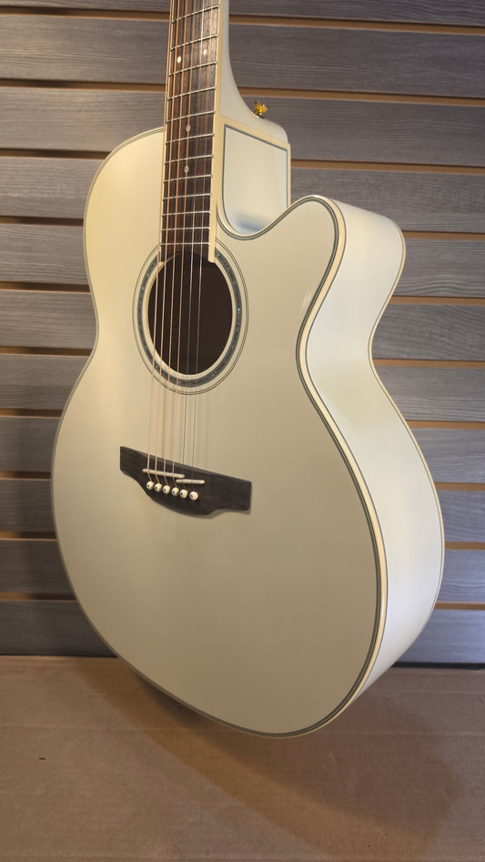 Takamine GN37CE Pearl White Acoustic Electric Guitar With Gig Bag