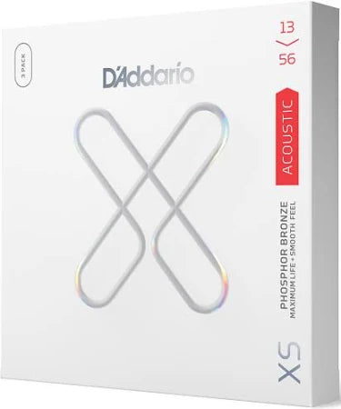 D'Addario XS 13/56 Acoustic Phosphor Bronze Strings 3 Pack