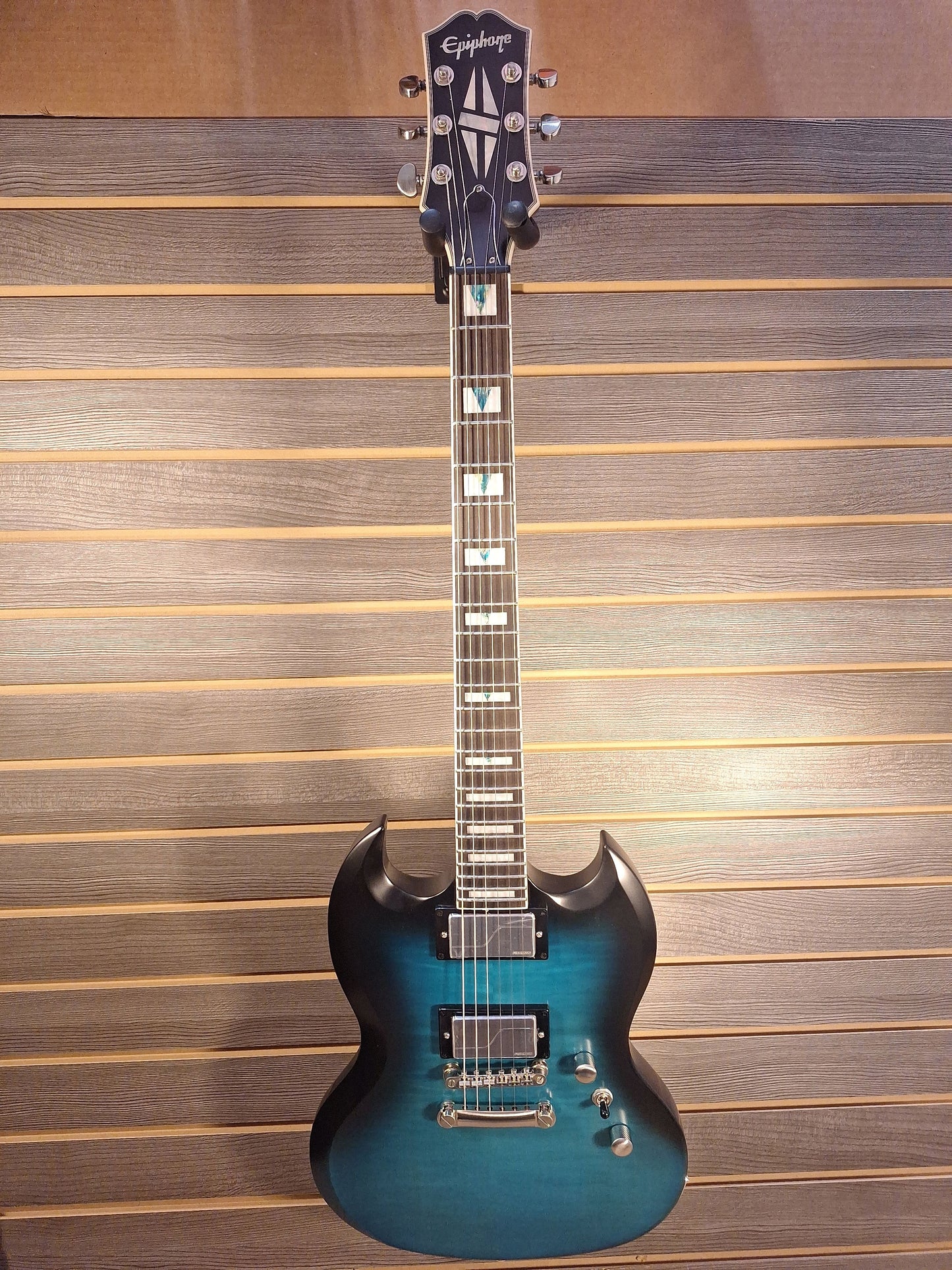 Epiphone SG Prophecy Blue Tiger Aged Gloss