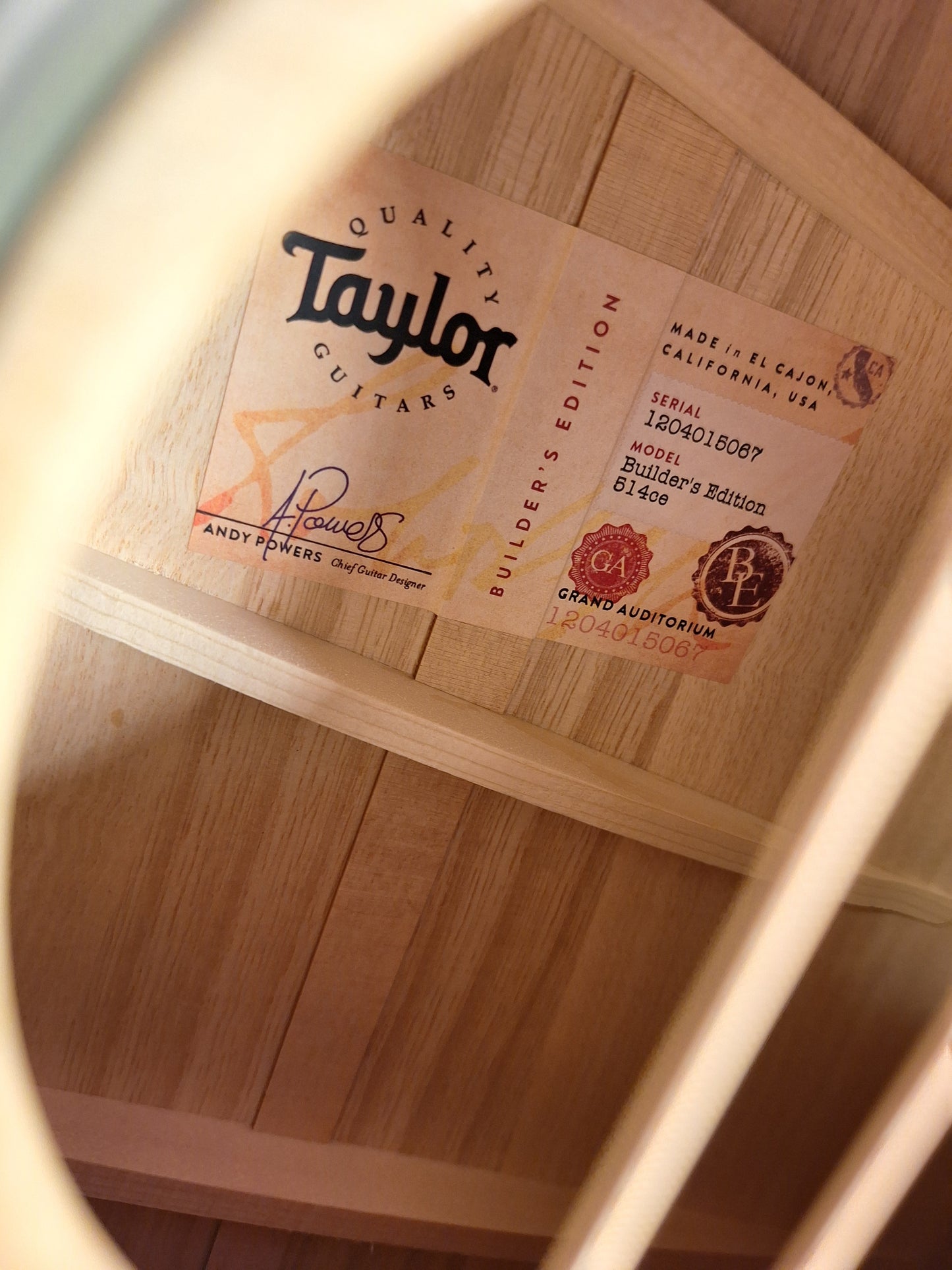 Taylor Builder's Edition 514ce Acoustic/Electric Guitar