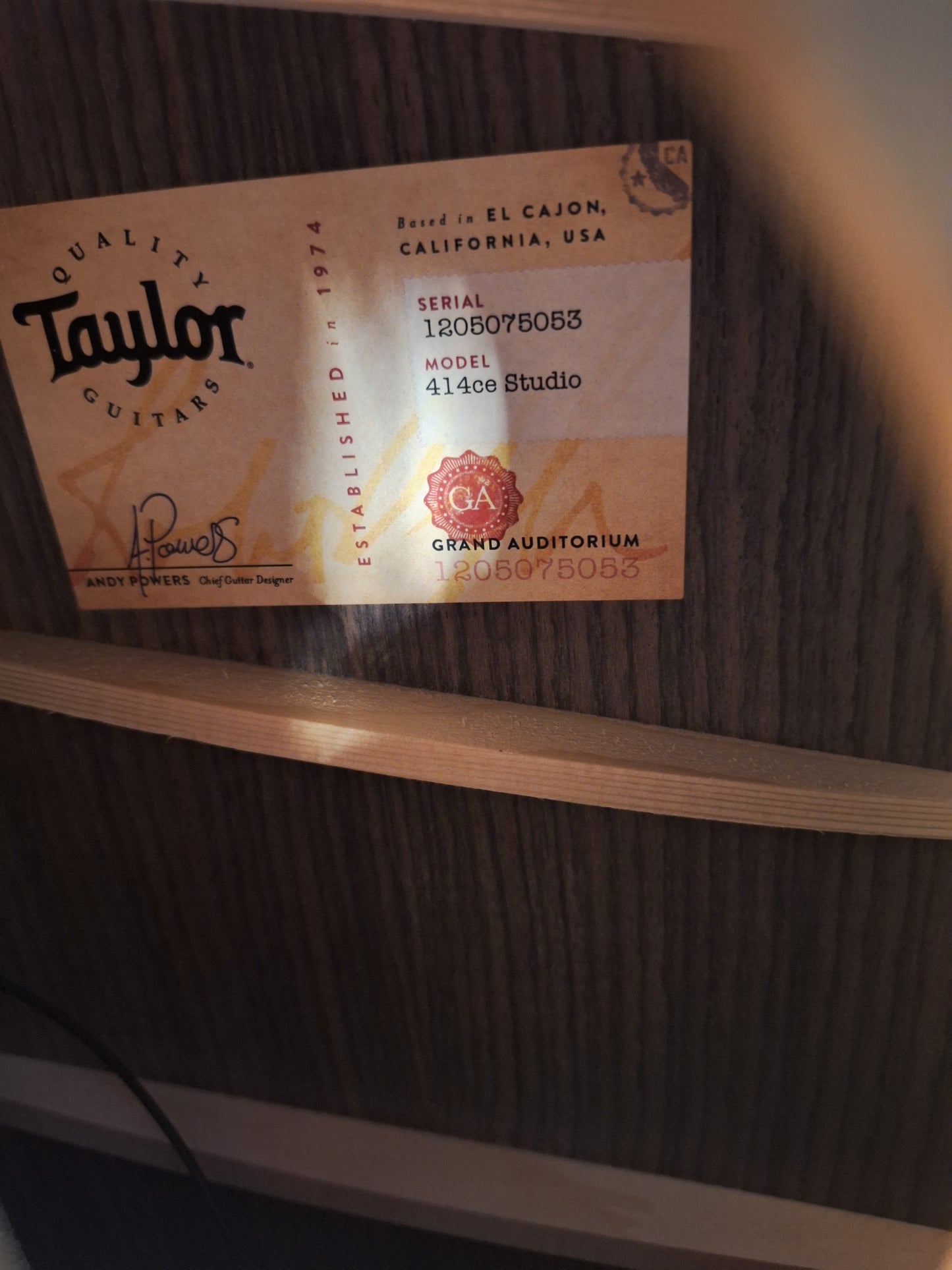 Taylor 414ce Studio Natural Acoustic Electric Guitar