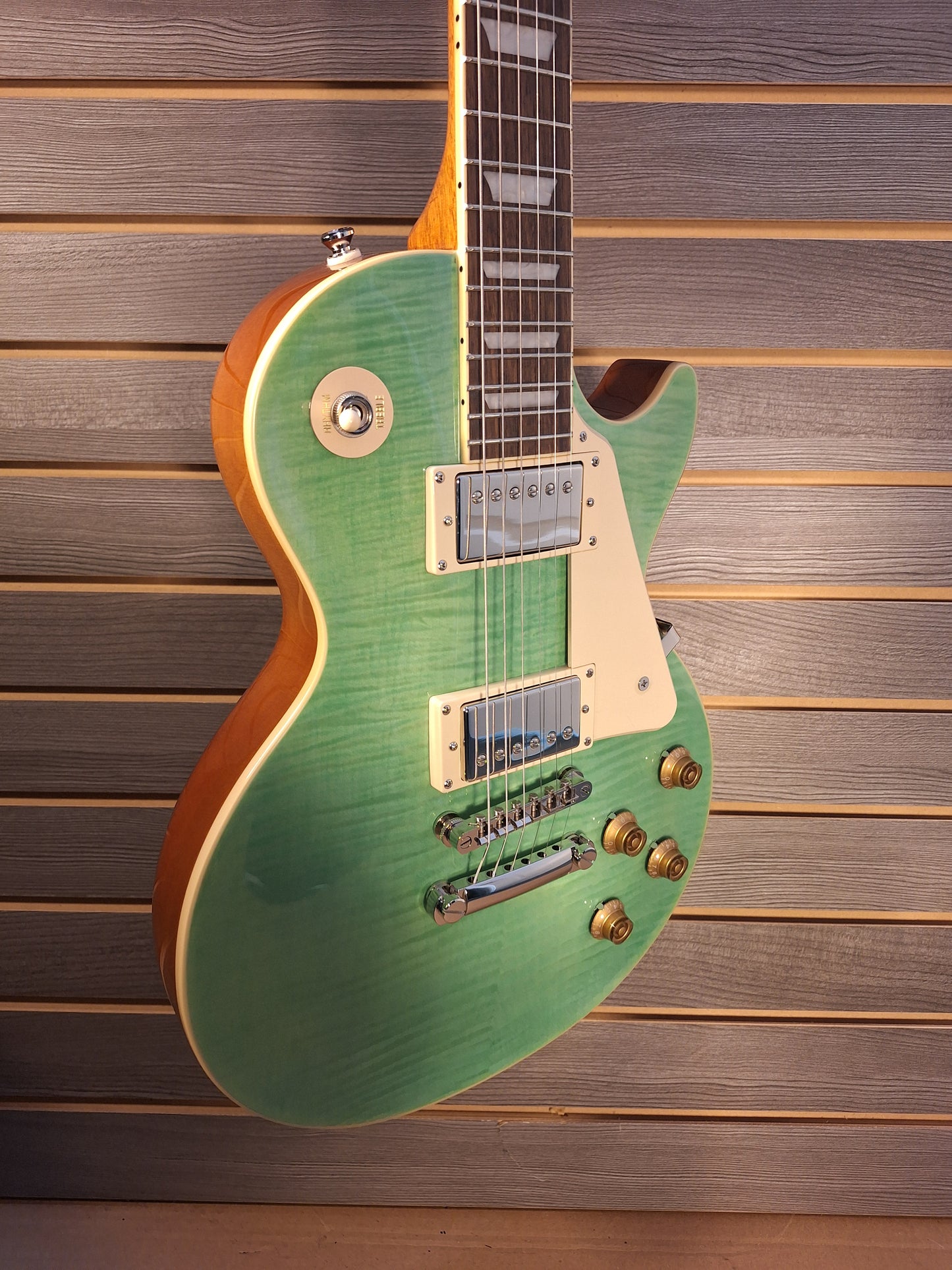 Epiphone Les Paul Standard 50s Figured Top With Premium Gig Bag Seafoam Green