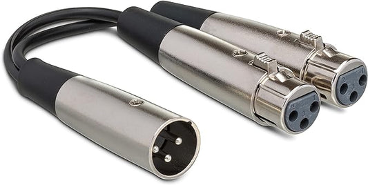 Hosa Y Cable XLR3M to XLR3F YXF-119 6 Inch