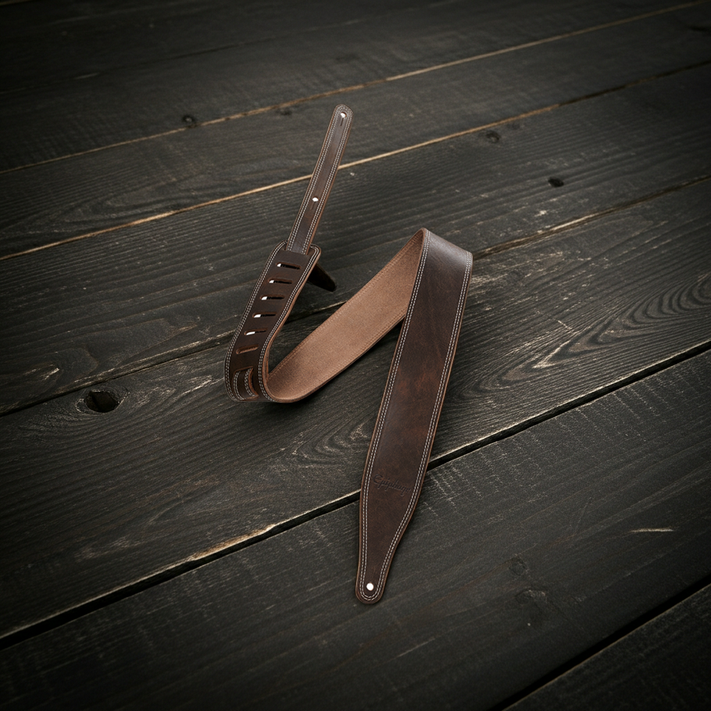 Epiphone Premium Leather Guitar Strap (Brown)