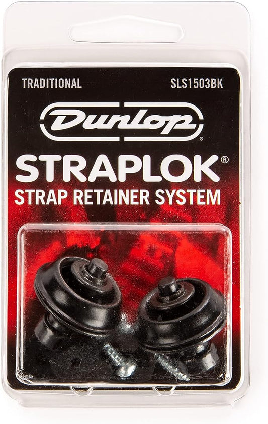 Dunlop Strap Black Lock Strap Buttons