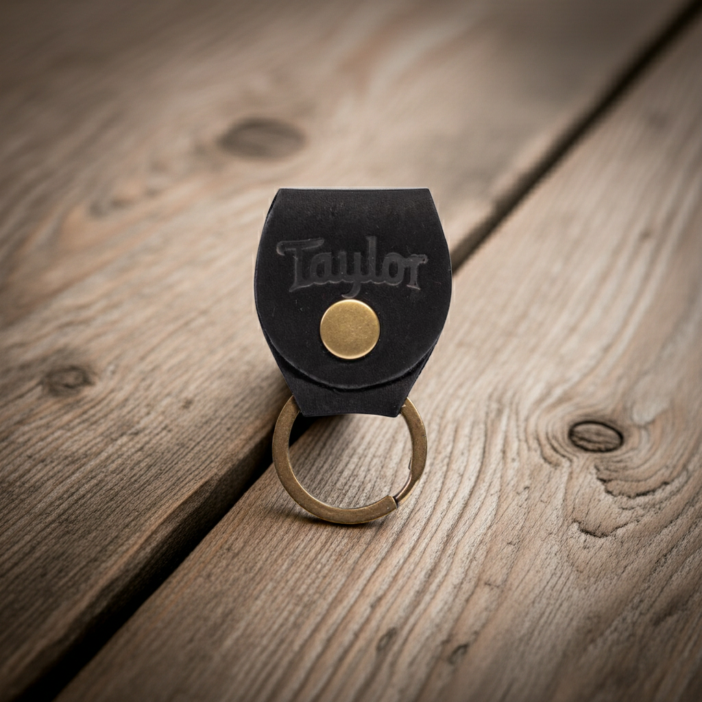 Taylor Key Ring With Pick Holder Black