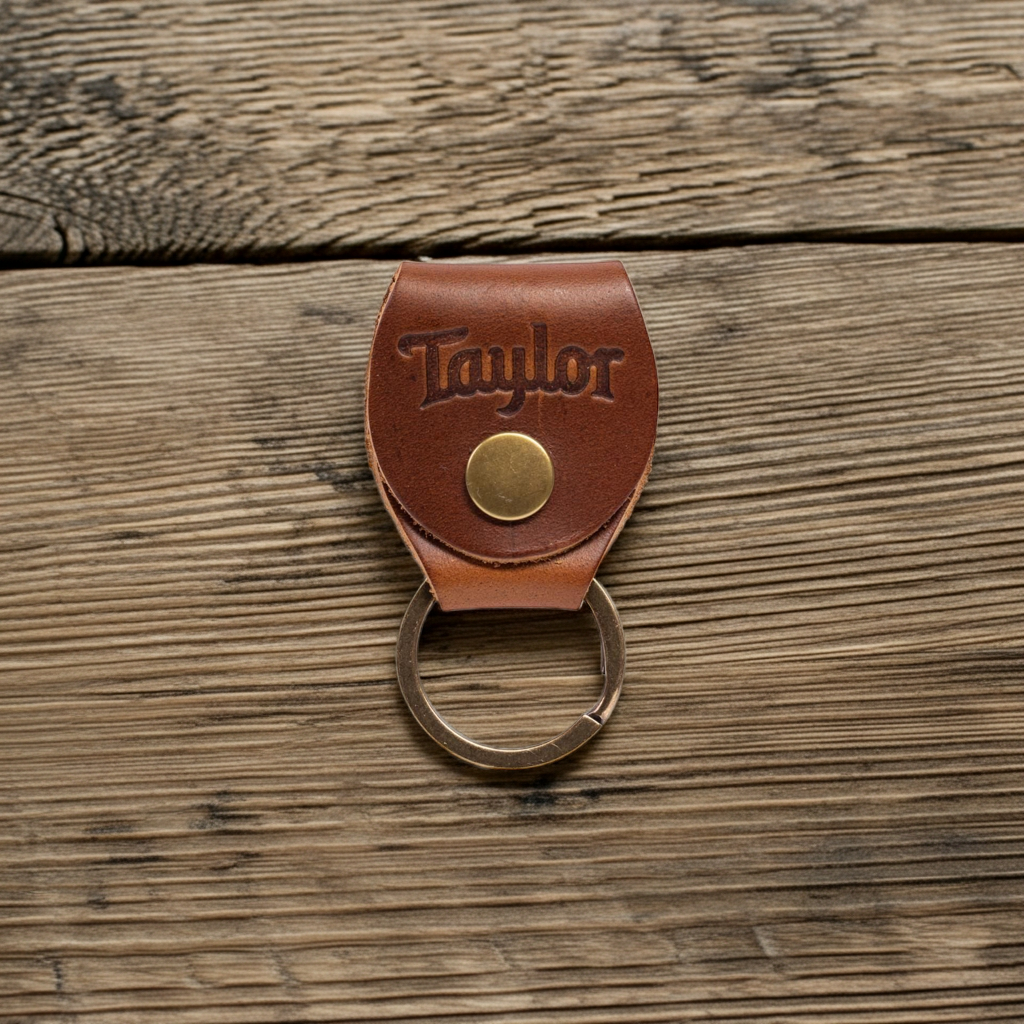 Taylor Key Ring With Pick Holder Brown