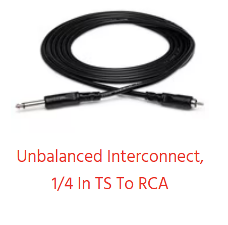 Hosa Unbalanced Interconnect 1/4 TS To RCA CPR-105