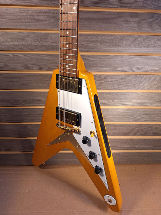 Epiphone 1958 Korina Flying V Gold
