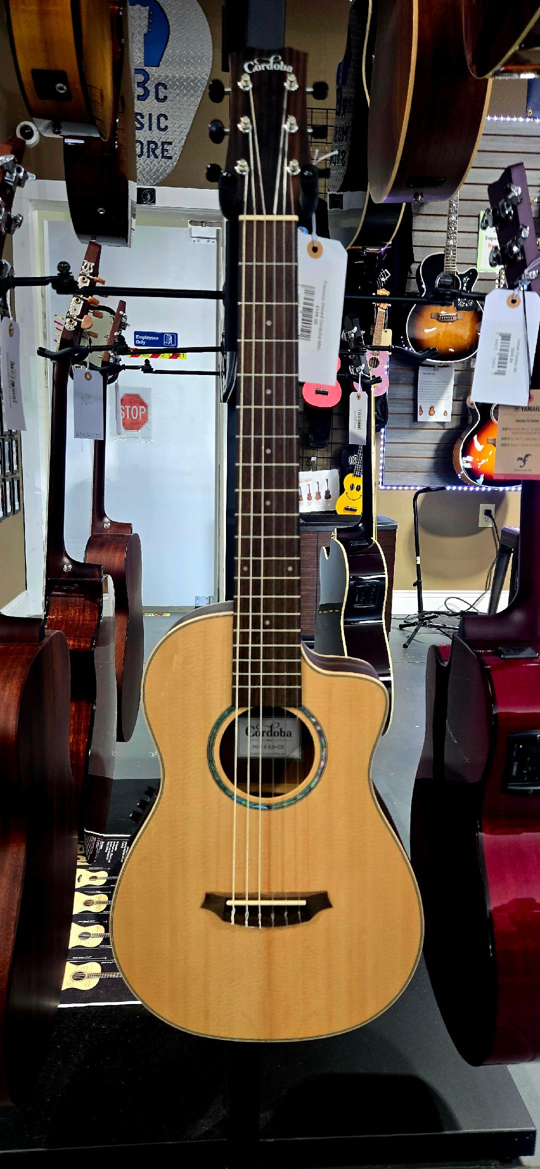 Previous Owned Cordoba Mini II EB-CE Nylon String Classical Acoustic/Electric