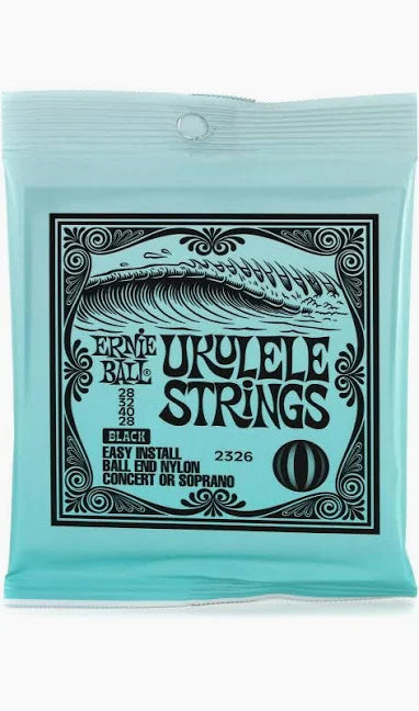 Ernie Ball Black Ukulele Strings Concert/Soprano