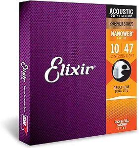 Elixir Phosphor Bronze 10/47 12-string Acoustic Strings