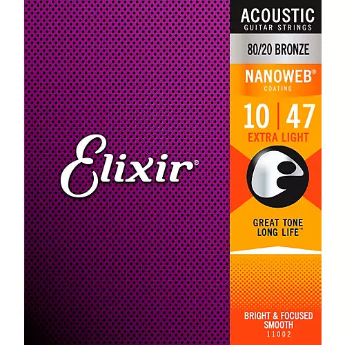 Elixir Acoustic Bronze Nanoweb 10/47 Strings