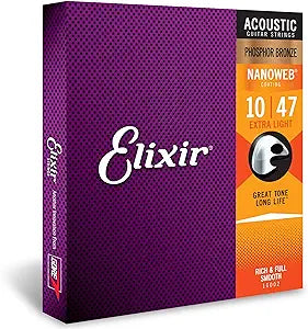 Elixir 10/47 Acoustic Phosphor Bronze Nanoweb Extra Light