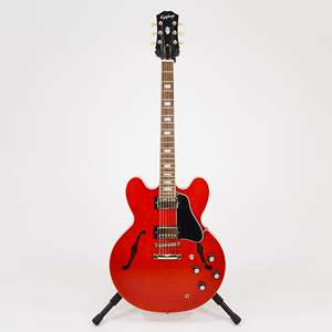 Epiphone ES335 Figured Cherry Red Electric Guitar W/ Premium gig bag By Dr. Epiphone