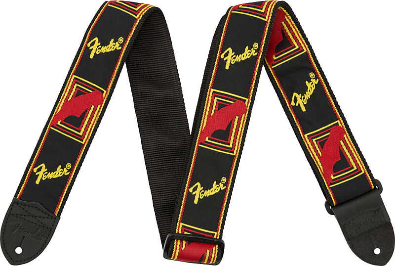 Fender Black/yellow/red 2" Strap