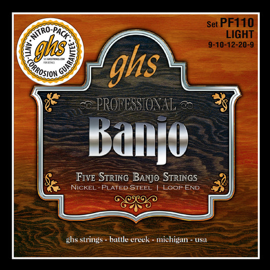GHS Banjo Strings Light PF110