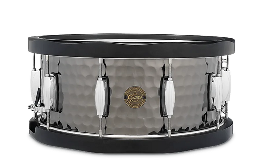 Gretsch 6.5x14 Hammered Black Steel Wood Hoop Snare Drum