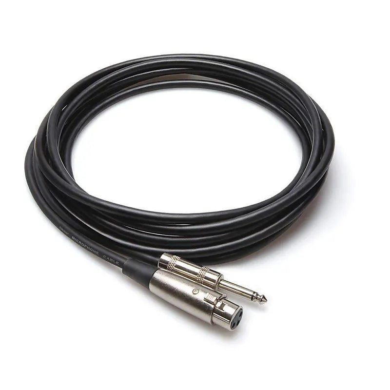 Hosa XLR3F to 1/4 In TS 10 FT MCH-110 Hi-Z Microphone Cable