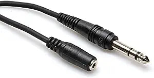 Hosa Headphone Adapter 3.5 TRS to 1/4 TRS MHE-310 Cable 10ft