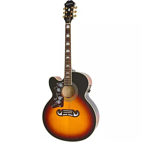 Epiphone J-200 EC Studio Vintage Sunburst Guitar (Lefty)