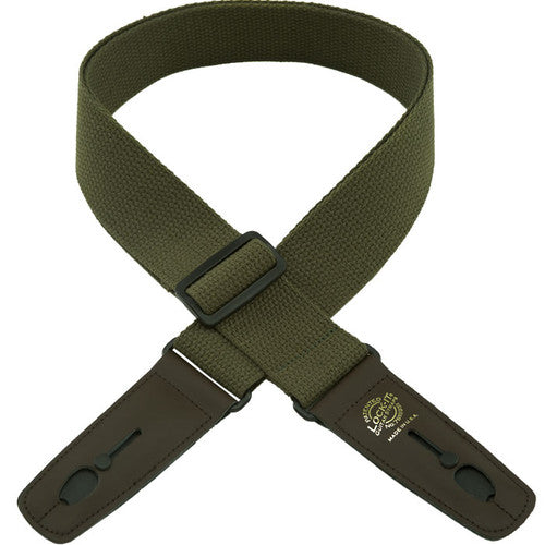 Lock It Cotton Olive Guitar Strap