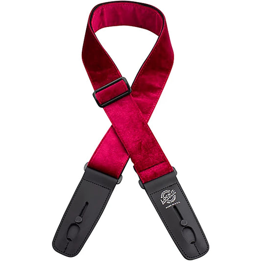 Lock It Red Velvet Guitar Strap