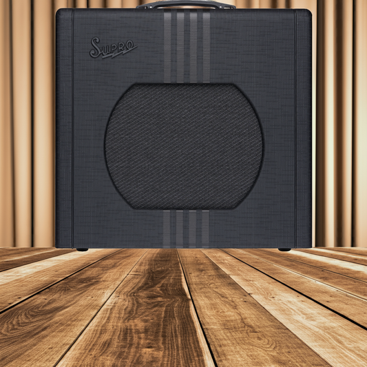 Supro Delta King 12 15 Watt With Reverb Black and Black