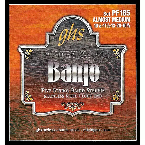 GHS Banjo Almost Medium PF185 Strings