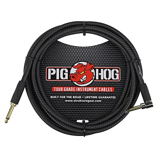 Pig Hog 10 Foot Right Angle Instrument Cable PH10R