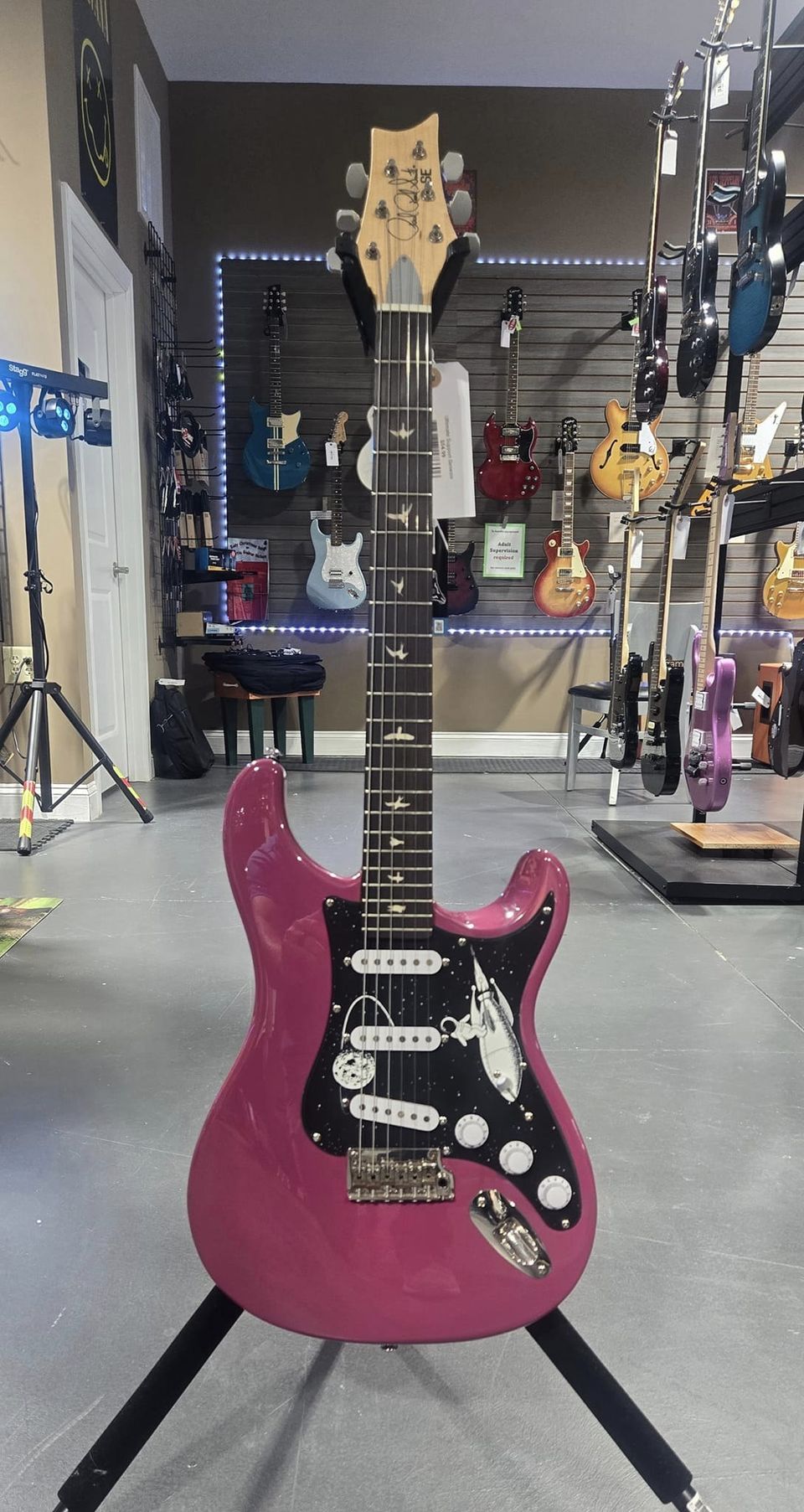 Previously Owned PRS SE Silver Sky PINK (gig bag included)