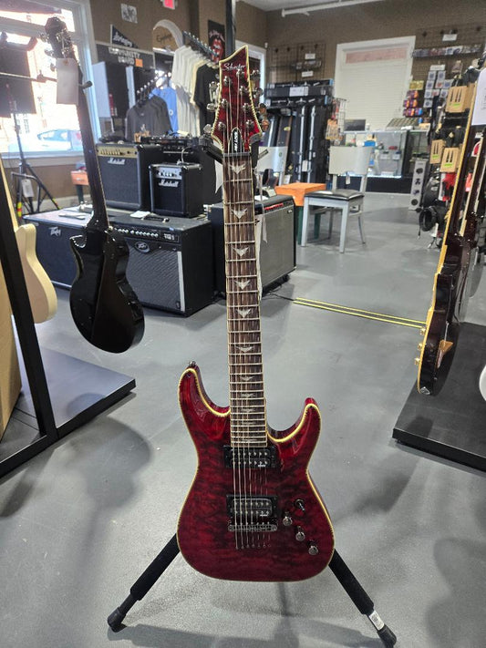 Used Schecter Omen Extreme-7 Black Cherry