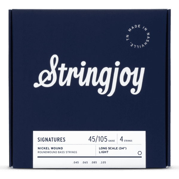 Stringjoy Bass Guitar Strings Long Scale Light Top Heavy Bottom Nickel Wound 45-105