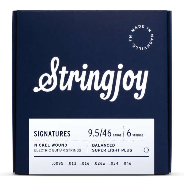 Stringjoy Guitar Strings Super Light Plus Nickel Wound Electric 9.5-46
