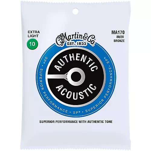 Martin 10 MA170 Extra Light 80/20 Bronze Acoustic Guitar Strings