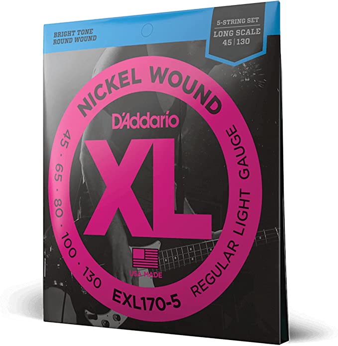 D'Addario 5-String  Bass Strings 45/130 EXL170-5