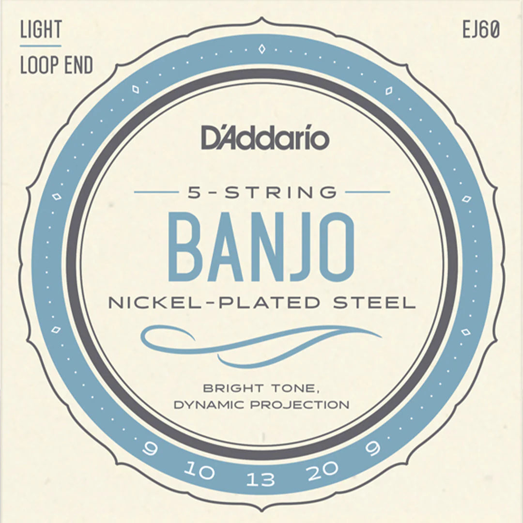D'Addario Light Loop End Banjo Strings EJ60 10-20