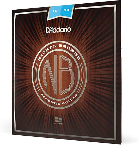 D'Addario 12/53 Nickel Bronze Acoustic Guitar Strings